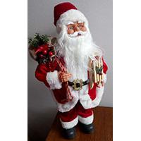 Kliknite za detalje - Deda Mraz Sa Sankama 43 cm
