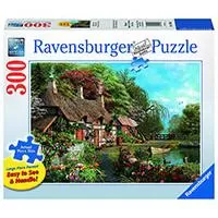 Kliknite za detalje - Ravensburger puzzle Cottage On A Lake - Large Piece Format 300 delova velikog formata RA13580