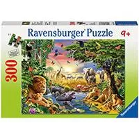 Kliknite za detalje - Ravensburger puzzle Životinje - Divlje životinje - Evening at The Waterhole 300 delova RA13073