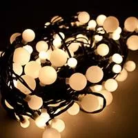 Kliknite za detalje - Svetleće loptice za jelku toplo bele 50LED 4 metra