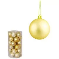 Kliknite za detalje - Novogodišnji ukrasi Kugle 5cm Set 30 komada Žuta