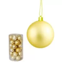 Kliknite za detalje - Novogodišnji ukrasi Kugle 7cm Set 30 komada Žuti