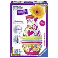 Kliknite za detalje -  Ravensburger 3D puzzle GIRLY GIRL edition - Za devojčice - Vaza za cveće - Art - Vase Agatha Ruiz De La Prade 216 delova RA12057