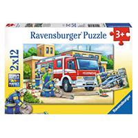 Ravensburger puzzle  Dečije puzle - 2x12 - Police and Firefighters  2x12 delova  RA07574