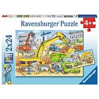 Kliknite za detalje - Ravensburger puzzle Dečije puzle - 2x24 - Gradilište  2x24 dela RA07800