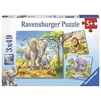 Kliknite za detalje - Ravensburger puzzle Dečije puzle - 3x49 - Životinje - Wild Animals  3x49 delova RA08003