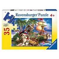 Kliknite za detalje - Ravensburger puzzle Dečije puzle - 35 - Životinje - Kučići - Puppy Pirate  35 delova RA08764