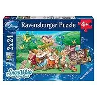 Kliknite za detalje - Ravensburger puzzle Dečije puzle - 2x24 - Disney - Snow White and the seven Dwarfs   2x24 dela RA08859