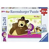 Kliknite za detalje - Ravensburger puzzle Dečije puzle - 2x24 - Maša i medved - Masha and the Bear   2x24 dela RA09046