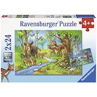 Kliknite za detalje - Ravensburger puzzle Dečije puzle - 2x24 - Životinje - Šumske životinje  2x24 delova RA09117