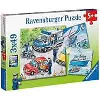 Kliknite za detalje - Ravensburger puzzle Dečije puzle - 3x49 - Police in Action   3x49 delova RA09221