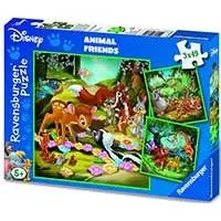 Kliknite za detalje - Ravensburger puzzle Dečije puzle - 3x49 - Disney - Animal Friends - Bambi, Balu i Simba   3x49 delova RA09365