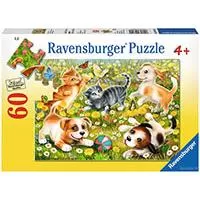 Kliknite za detalje - Ravensburger puzzle Dečije puzle - 60 - 1:1 - Životinje - Kučići - Mace - Cats & Dogs   60 delova RA09624