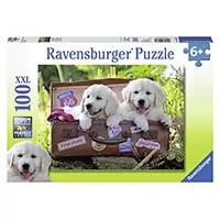 Kliknite za detalje - Ravensburger puzzle Dečije puzle - XXL - Životinje - Kučići - Travelling Pups   100 delova RA10538