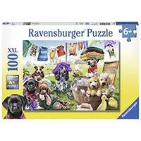 Kliknite za detalje - Ravensburger puzzle Dečije puzle - XXL - Životinje - Kučići - Colorful Washing Day   100 delova RA10596