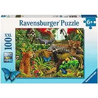 Kliknite za detalje - Ravensburger puzzle Dečije puzle - XXL - Životinje - Divlje životinje - Wild Jungle  100 delova RA10781