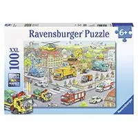 Kliknite za detalje - Ravensburger puzzle Dečije puzle - XXL - Vehicles in the City - Vozila u gradu 100 delova RA10558