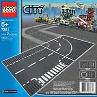 Kliknite za detalje - LEGO® City kocke - Podloge - T Raskrsnica i krivina 7281