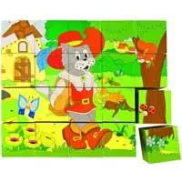 Kliknite za detalje - WoodyLand Drvene puzzle kocke Bajke 90247