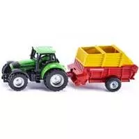 Kliknite za detalje - Siku Traktor sa tovarnim vagonom 1676