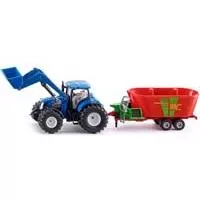 Kliknite za detalje - Siku New Holland traktor sa utovarivačem i mikserom 1988