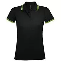 Kliknite za detalje - Sols Pasadena Ženska majica sa kragnom vel. XXL Black/Green 00578