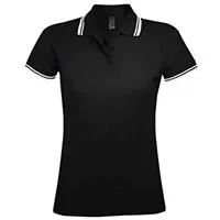 Kliknite za detalje - Sols Pasadena Ženska majica sa kragnom vel. M Black/White 00578