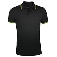 Kliknite za detalje - Polo majica za muškarce veličina XXL Sols Pasadena Black/Lime 00577