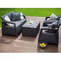 Kliknite za detalje - Curver Corfu II Box - 2 Fotelje, Dvosed, Sto