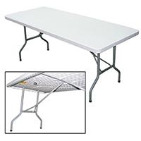 Sklopivi sto - plastična tabla i metalni nogari 153cm