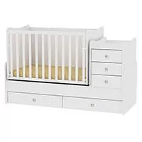 Kliknite za detalje - Lorelli Drveni bebi krevetac Maxi Plus White 3u1 10150300024