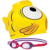 Kliknite za detalje - Dečiji set za plivanje Speedo Sea Squad kapa i naočare 5030101290 žuta