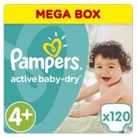 Kliknite za detalje - Pelene Pampers Active MB 4+ Maxi plus 9-16kg 120 kom.