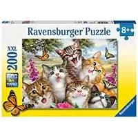 Kliknite za detalje - Puzzle 200 delova - Mačke Selfie - Ravensburger 12620