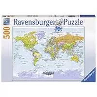 Kliknite za detalje - Slagalica 500 delova - Geopolitička karta sveta - Ravensburger 14755
