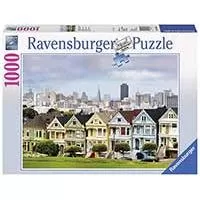 Kliknite za detalje - Ravensburger Puzzle 1000 delova - Painted Ladies San Fancisco 19365