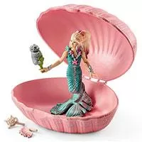 Kliknite za detalje - Schleich Figura Bayala - Sirena sa malom fokom u školjci 70564