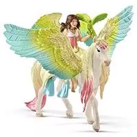 Kliknite za detalje - Schleich Figura Bayala - Vila Surah na leđima blistavog pegaza 70566