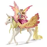 Kliknite za detalje - Schleich Figura Bayala - Vila Feya na leđima jednoroga-pegaza 70568