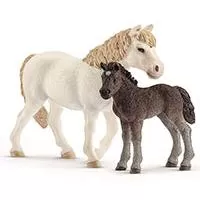 Kliknite za detalje - Schleich Figure - Konji - Dartmur poni kobila i ždrebe 42423
