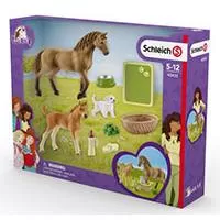 Kliknite za detalje - Schleich Figure - Kvarter kobila i ždrebe sa opremom 42432