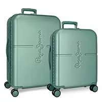 Kliknite za detalje - Koferi za putovanja 70cm i 55cm Pepe Jeans Highlight green 76895
