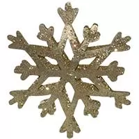 Kliknite za detalje - Metalni ukras za jelku zlatna pahulja 9.5 cm
