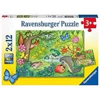 Kliknite za detalje - Ravensburger Puzzle 2x12 Životinje iz naše bašte 07610