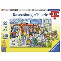 Kliknite za detalje - Ravensburger Puzzle 2x12 Železnička stanica 07611