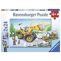 Kliknite za detalje - Ravensburger Puzzle 2x24 Bageri u akciji 07802