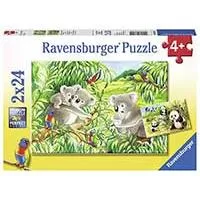 Kliknite za detalje - Ravensburger Puzzle 2x24 Koale i pande 07820