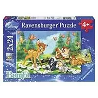 Kliknite za detalje - Puzzle 2x24 dela Disney Bambi Ravensburger 08852
