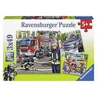 Kliknite za detalje - Puzzle 3x49 delova Akcija na ulici Ravensburger 09335