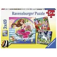 Kliknite za detalje - Puzzle 3x49 delova Fantastična stvorenja Ravensburger 09367